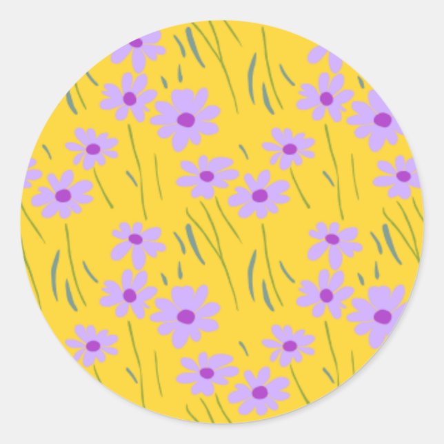 Yellow Floral Stickers (Front)