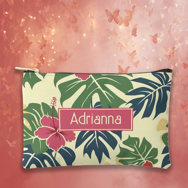 Yellow Floral Tropical  Accessory Pouch (Creator Uploaded)