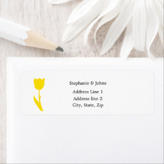 Yellow Floral Tulips White Simple Elegant Custom