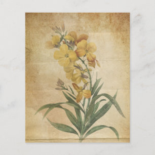 Yellow Floral Vintage Scrapbook Paper