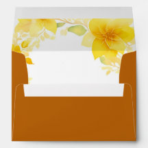 Yellow floral watercolor boho modern wedding