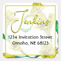 Yellow Floral Watercolor Wedding
