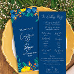 Yellow Floral Wedding Ceremony Details Program<br><div class="desc">Yellow and Blue Floral Wedding Program Card | Elegant Watercolor Ceremony Details . Guide your guests through your special day with this Yellow and Blue Floral Wedding Program Card. Featuring soft watercolor florals in cheerful yellow and calming blue tones, this elegant program card perfectly complements spring, summer, garden, or floral-themed...</div>