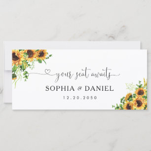 Yellow Floral Wedding Head Table Sign