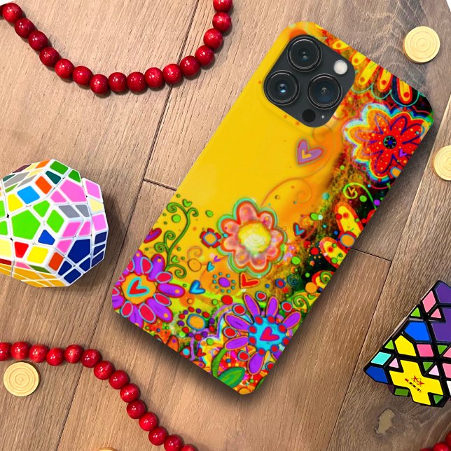 Yellow Floral Whimsical Inspirivity Personalized Case-Mate iPhone Case (Creator Uploaded)