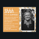 Yellow Floral Women's 80th Birthday Photo Invitation Postcard<br><div class="desc">Beautiful yellow botanical women's 80th birthday party photo invitation postcard.  Text is fully customizable,  so this card can be designed for any age.  Contact me for assistance with customization or to request matching products.</div>