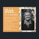 Yellow Floral Women's 80th Birthday Photo Invitation Postcard<br><div class="desc">Beautiful yellow botanical women's 80th birthday party photo invitation postcard.  Text is fully customizable,  so this card can be designed for any age.  Contact me for assistance with customization or to request matching products.</div>