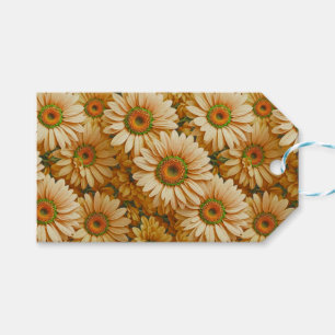 Yellow floral yellow sunflower yellow daisies  gift tags