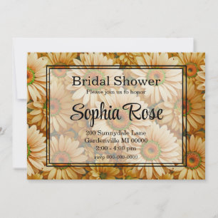 Yellow floral yellow sunflower yellow daisies  invitation
