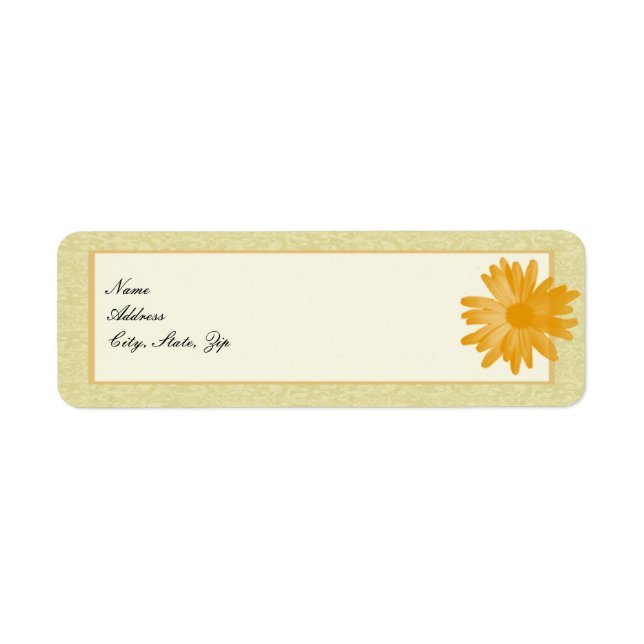 Yellow Flower Address Labels (Front)