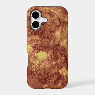 Yellow flower against leaf camouflage pattern