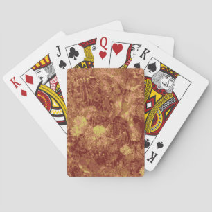 Yellow flower against leaf camouflage pattern playing cards