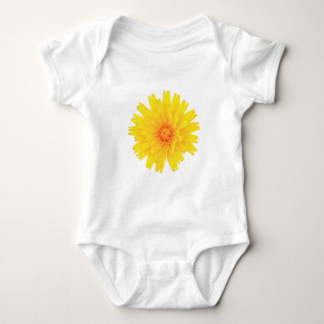 Yellow Flower Baby Bodysuit (Front)
