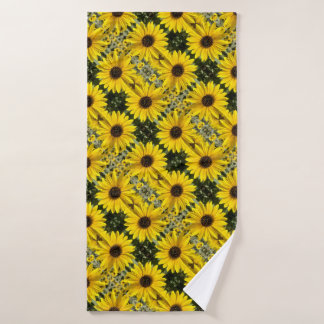 Yellow Flower Bath Towel