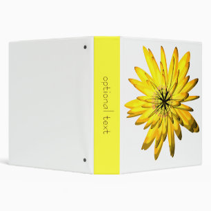 yellow flower binder 1.5 inch