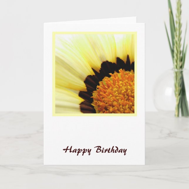 Yellow Flower Birthday Card (Front)