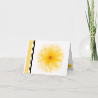 Yellow flower blank note card