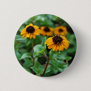 Yellow Flower Blossom Photo Round Badge 2 Inch Round Button