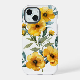 Yellow Flower Branch iPhone 15 Case