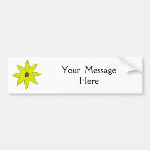 Yellow Flower Bumper Sticker