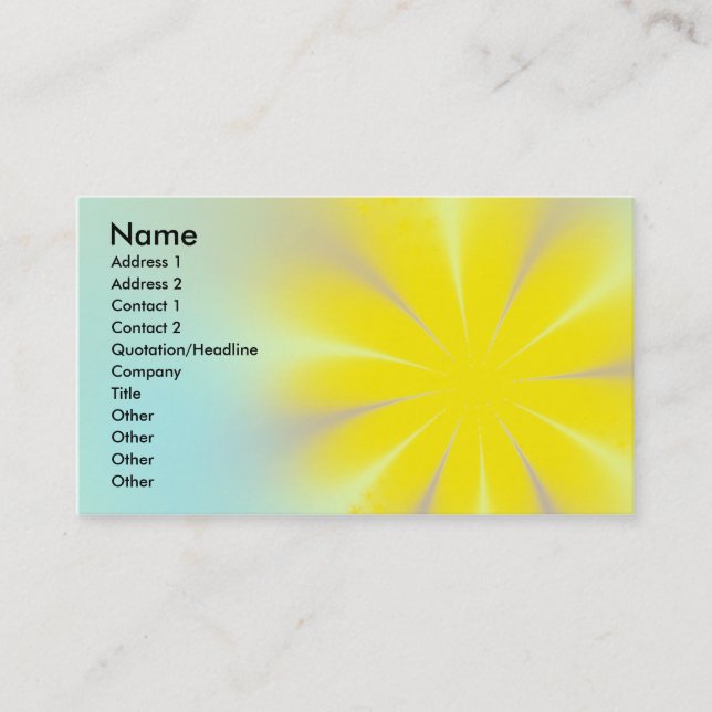 Yellow Flower Business Card (Front)