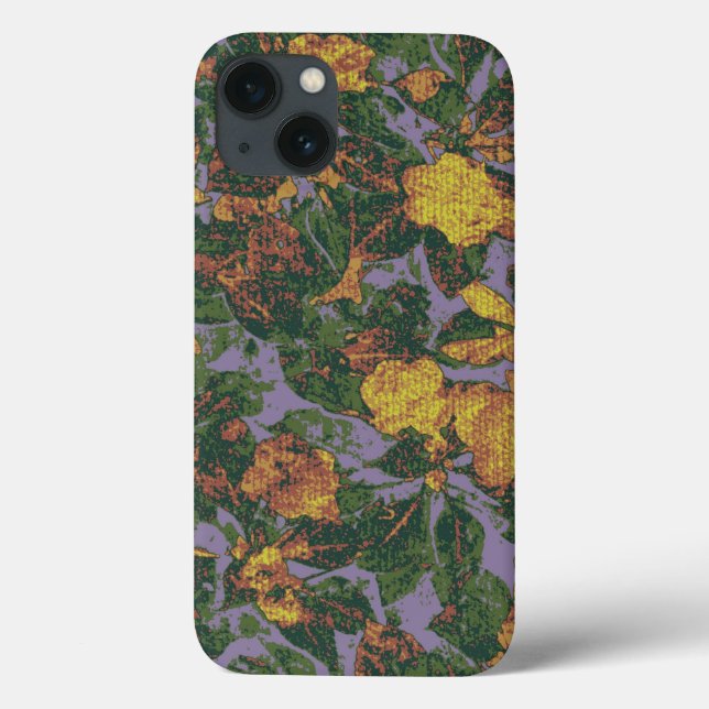 Yellow flower camouflage pattern Case-Mate iPhone case (Back)