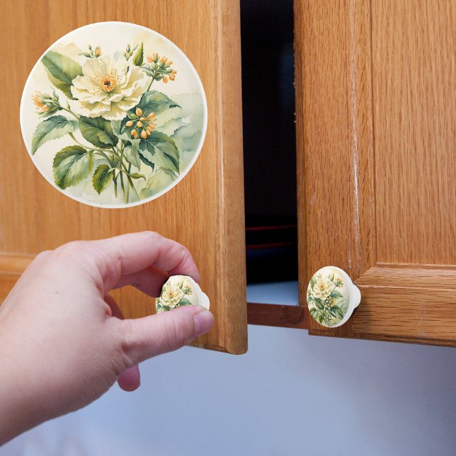 Yellow Flower Ceramic Knob (Creator Uploaded)