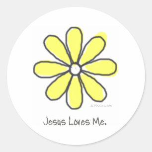 Yellow Flower Classic Round Sticker