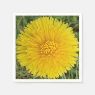 Yellow Flower Cocktail Paper Napkins