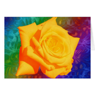 Yellow Flower, Colorfull Background Card
