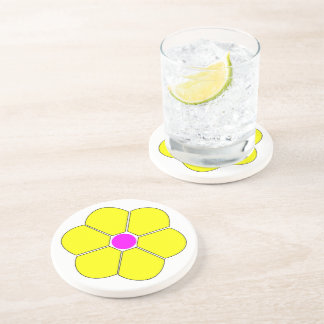 Yellow Flower Design Coaster