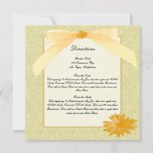 Yellow Flower Direction Cards