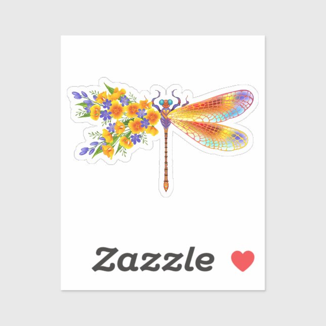 Yellow Flower Dragonfly (Sheet)