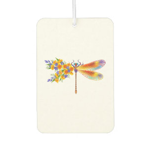 Yellow Flower Dragonfly Air Freshener