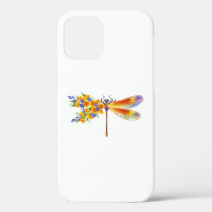 Yellow Flower Dragonfly iPhone 12 Pro Case