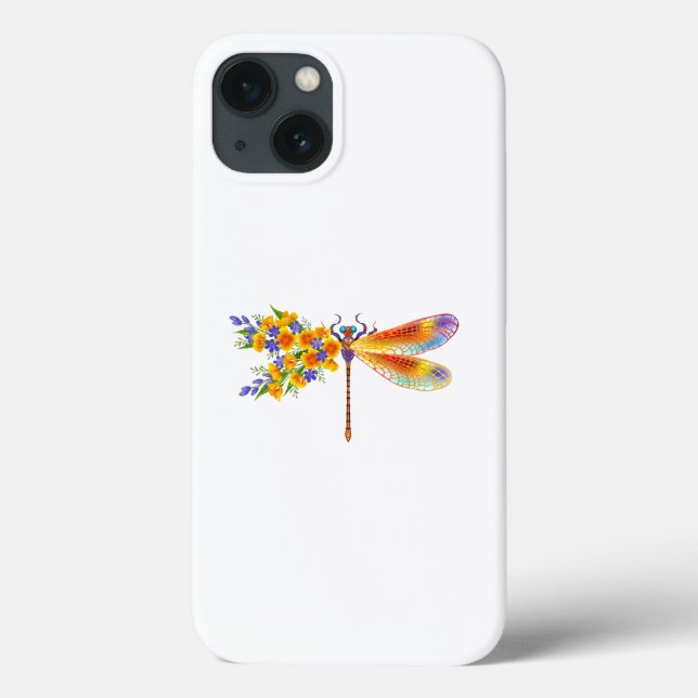 Yellow Flower Dragonfly Case-Mate iPhone Case (Back)