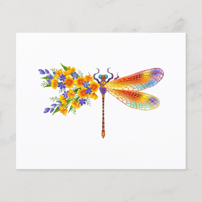 Yellow Flower Dragonfly Flyer (Front)