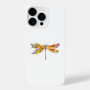 Yellow Flower Dragonfly iPhone 14 Pro Max Case