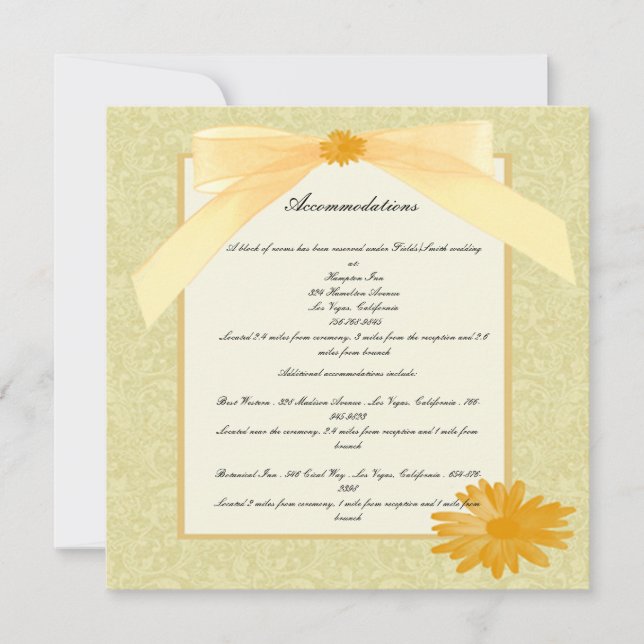 Yellow Flower Enclosure Cards (Front)