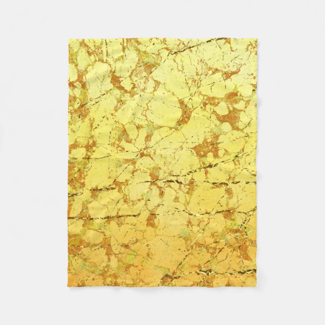 Yellow Flower Fleece Blanket (Front)