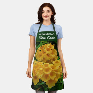 Yellow Flower Garden Tropical Floral Personalize Apron
