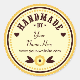 Yellow Flower Handmade By Personalized Stickers