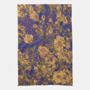 Yellow flower kitchen towel