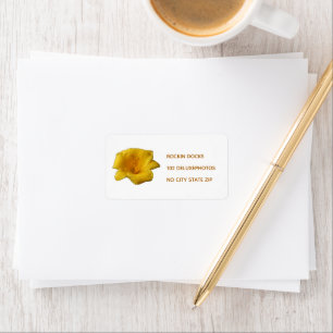 Yellow Flower Label