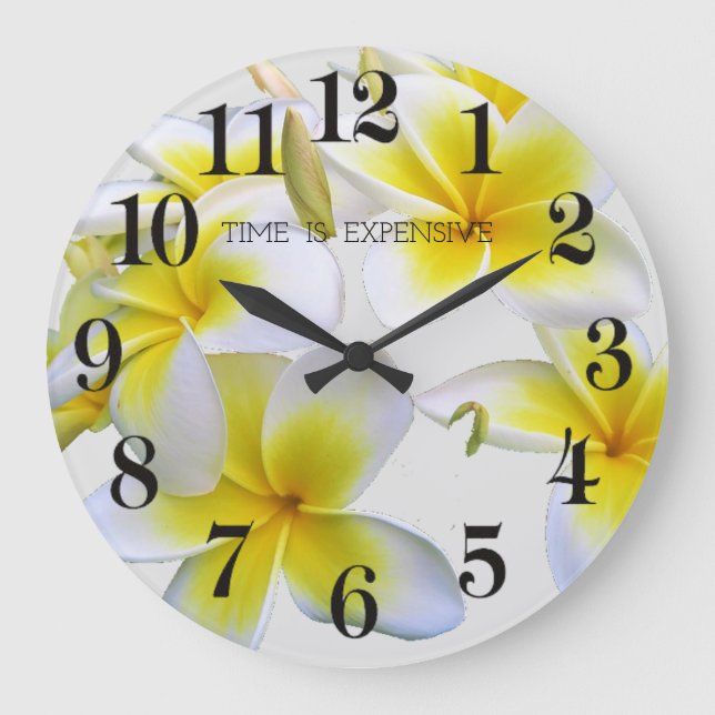 Yellow Flower Large Clock (Front)