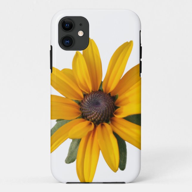 Yellow Flower Modern Simple Black Eyed Susan Case-Mate iPhone Case (Back)