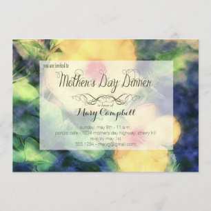 Yellow Flower Mother's Day Dinner Invitation