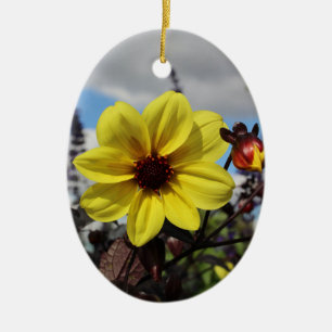 Yellow flower ornament