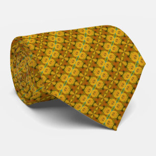 Yellow Flower Petals Abstract Tie