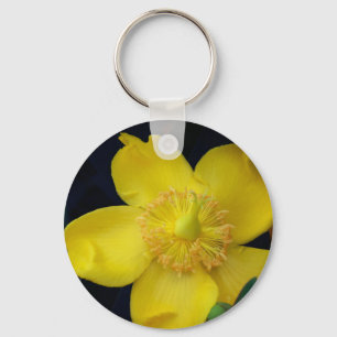 Yellow Flower Photo Key Ring